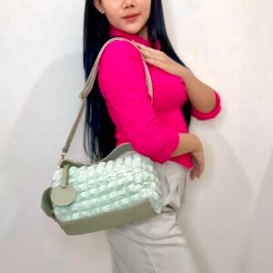 Tas Selempang Bulu Wanita – Fluffy Soft Textured Bag (Putih, Mint, Coklat Moka) ✨Tas Unik & Gemesin, Bikin Gaya Makin Cute dan Stylish!✨